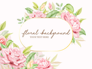 Floral Watercolor Banner Template Design