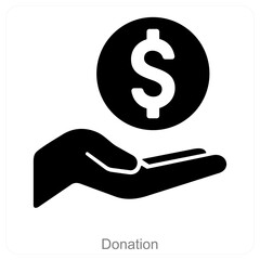 Donation and icon concept