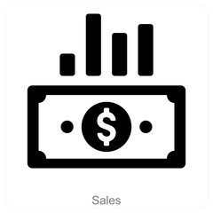 Sales and management icon concept