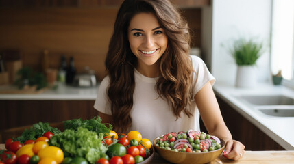 Young and successful indian female nutritionist - obrazy, fototapety, plakaty