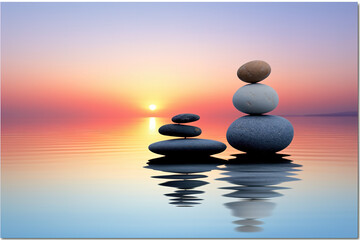 Wellness background, spa still life, meditation, feng shui, relaxation, zen concept