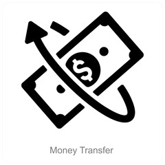 Money Transfermoney exchange icon concept