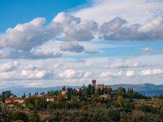 Italia, Toscana, Firenze, veduta della città dalle colline.