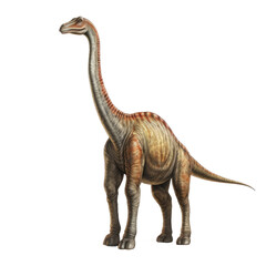 Detailed Brachiosaurus, on transparent background.