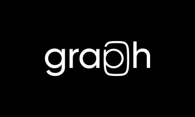 Graph wordmark, logotype, lettering icon