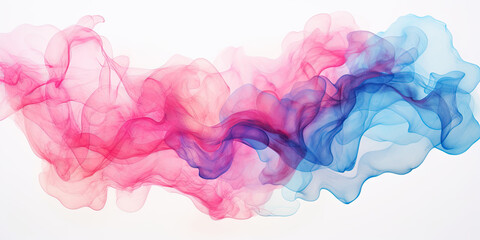 Wavy pattern ambient abstract watercolour background banner wide backdrop, generated ai