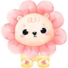 Bear, Lion, Cute Bear, Flower, Funny Bear