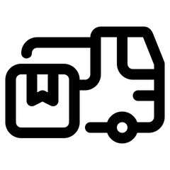 delivery car line icon