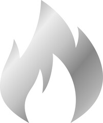 Silver Fire Icon