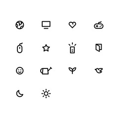 set of simple icons for design