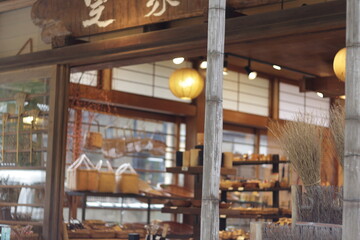 old shop and lamp Kyoto, Japan
