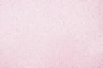 Pink tile wall chequered background bathroom floor texture. Ceramic wall and floor tiles mosaic...