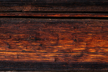 Surface of the old plank texture eroded by time and caries