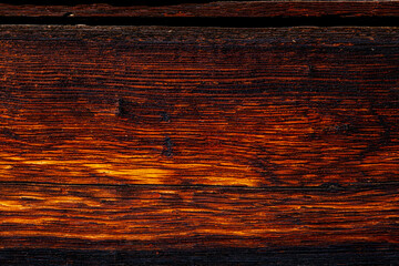 Surface of the old plank texture eroded by time and caries