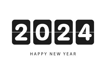 Happy New Year 2024. Vector illustration	
