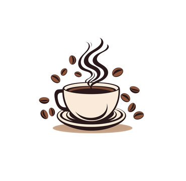 coffee logo. Generative AI, png image.