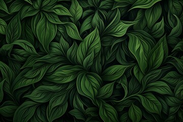 green foliage design. Generative AI