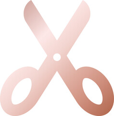 Rose Gold Scissor Icon