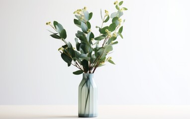Aromatic Eucalyptus Branches with White Background
