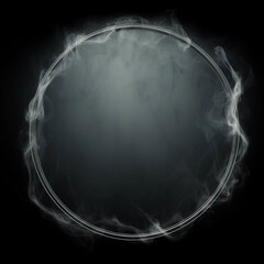A Dark Ring Wreathed in Smoke Backdrop - obrazy, fototapety, plakaty