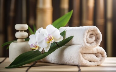 Obraz na płótnie Canvas Soft and Luxurious Spa Retreat Towels