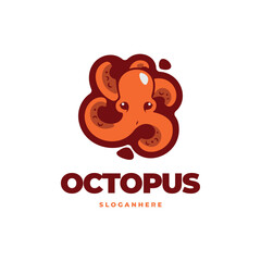 octopus logo design vector