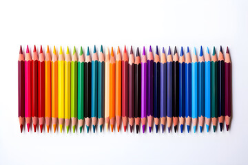 color pencils isolated on white background