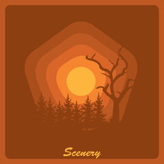 Forest view logo with minimalist design.