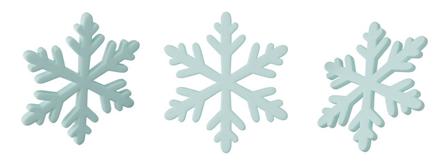 Christmas illustration tracery  snowflake 3d. element icon concept. isolated on transparent background PNG 3d rendering.