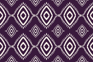 Ikat seamless pattern ethnic oriental traditional background used color purple and white design for carpet,curtain,clothing, wrapping paper,wallpaper,texture,textiles,tile,fabric , batik.