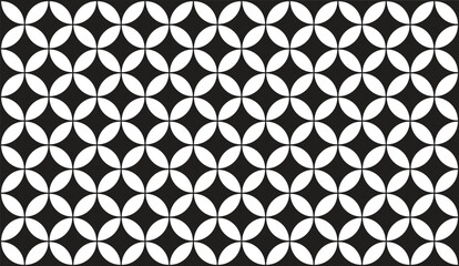 Seamless geometric modern black and white vector pattern