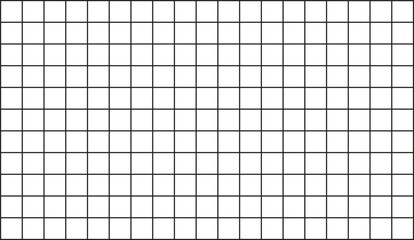 Square grid line pattern, vector graph texture on white background