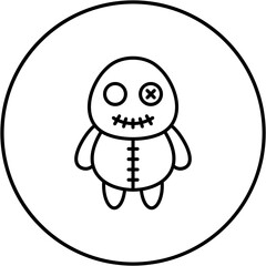 Fototapeta premium Voodoo Doll Icon