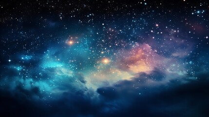 night sky glowing with iridescent deep space