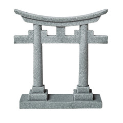 Torii japanese gate isolated on white or transparent background.