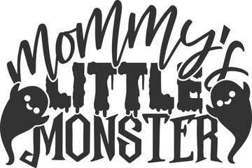 Mommy's Little Monster - Halloween Illustration