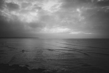 Meer schwarzwei&szlig; Ostsee Meeresbild Landschaft