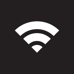 Wi Fi icon vector. Wireless internet logo design. Wifi vector icon illustration isolated on black background