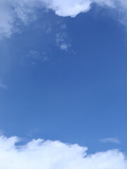 Blue sky and white clouds in summer