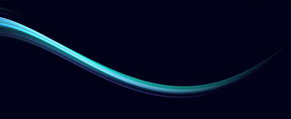 Futuristic neon lines.Wavy lines of light.Speed ​​lines.