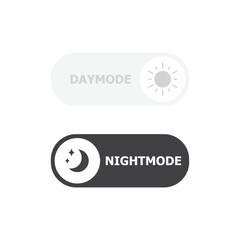 Switch icon vector illustration. Daymode, nightmode on isolated background. Off, on sign concept.