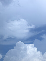 Obraz premium Blue sky and white clouds in summer