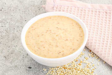 Sesame sauce in the bowl