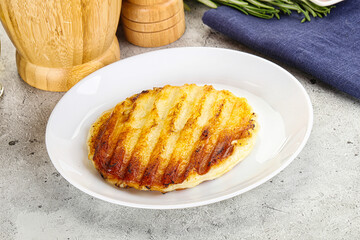 Grilled Greek traditional cheese - haloumi