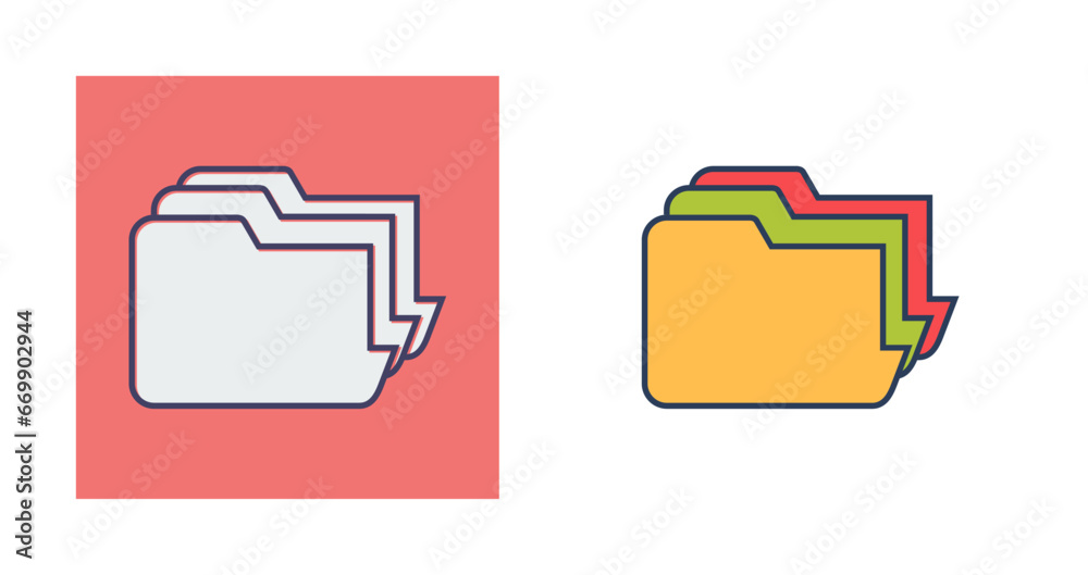 Sticker file management vector icon