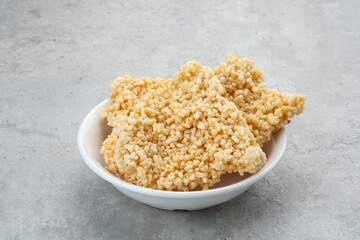 Intip Nasi (Rice Crackers) Indonesian traditional snack
