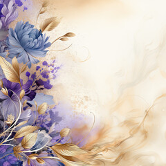 Beautiful flowers decoration background with copy space for text