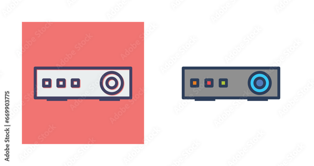 Sticker Projector Vector Icon