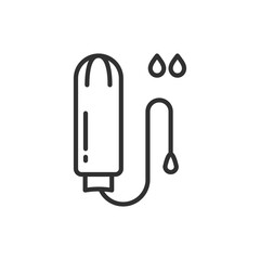 Period tampon, linear icon. Line with editable stroke