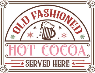 Retro Christmas Sign SVG Design 